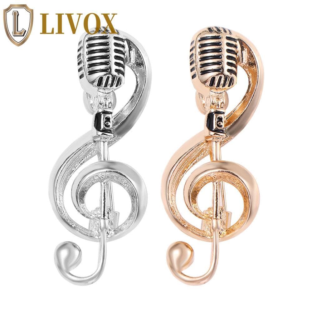 LIVOX Music Note Broche Concerto Para Crianças Acessórios De Joias Fofas Crachá Pin Lapela Broches