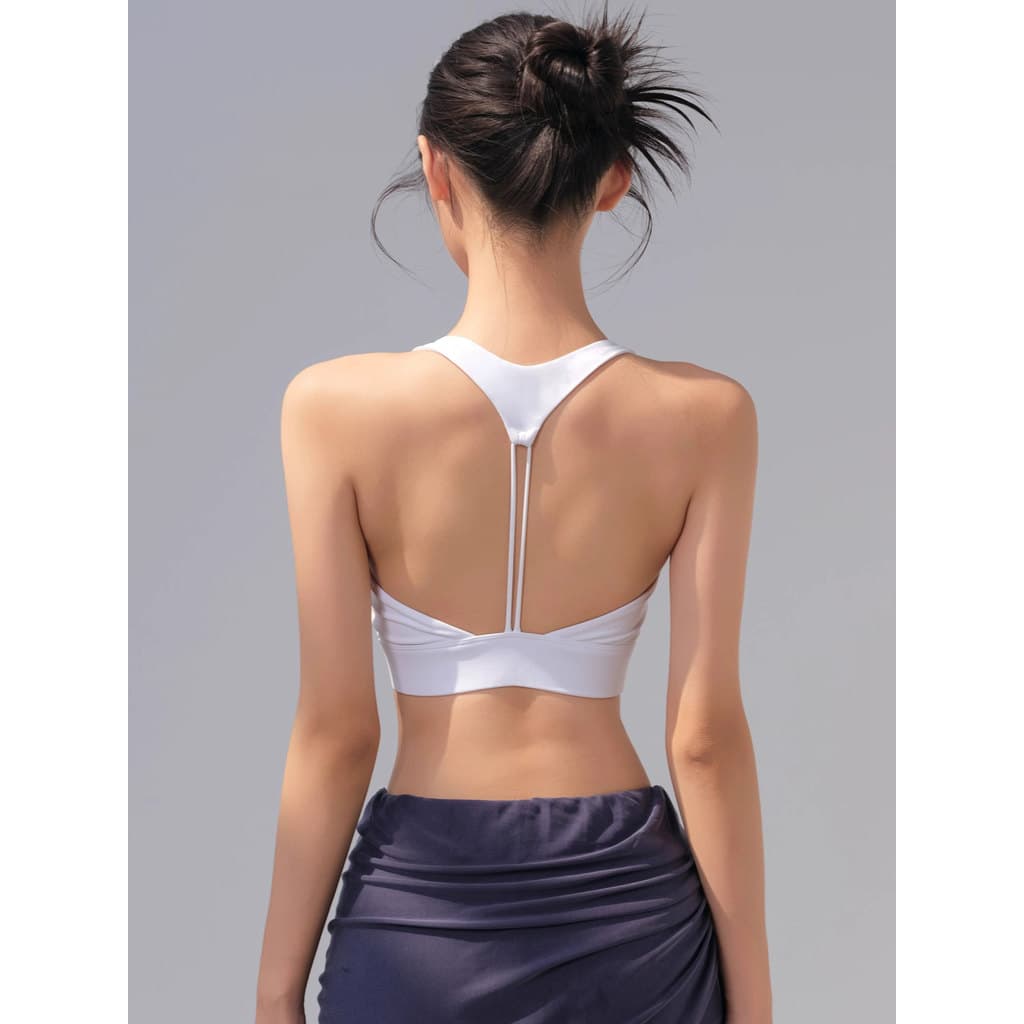 Roupa interior esportiva feminina à prova de choque bonito volta reunião Yoga colete de secagem rápida correndo treiname