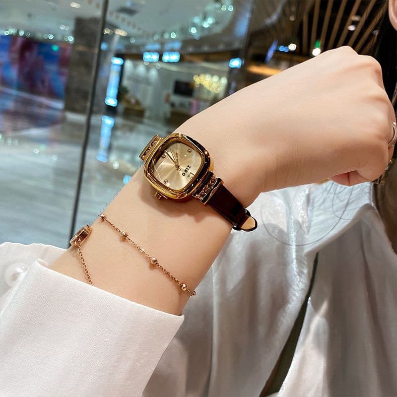 relogio feminino relogio feminino pequeno delicado Zido marca pequeno cubo açúcar relógio feminino estilo Retro High-End