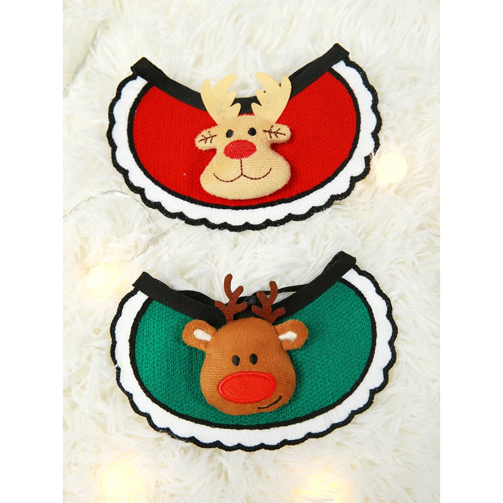 Pet natal roupas para cães Saliva cachecol gato babador Corgi babador luta francesa ano novo cachecol decoração ornament