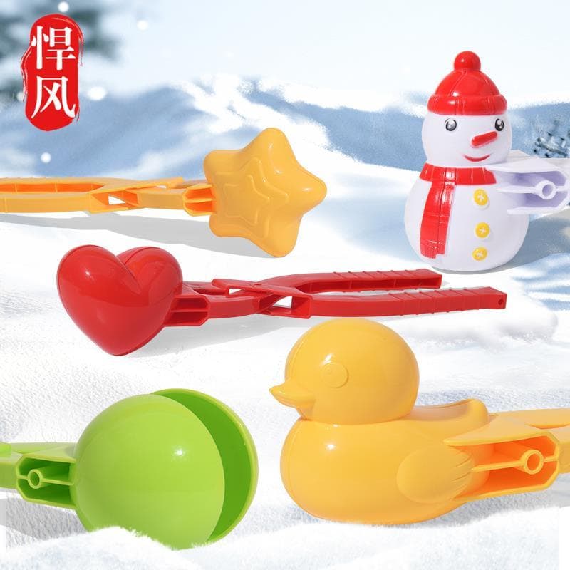 Clipe de bola de neve tempestade brinquedo crianças jogar ferramenta de neve clipe de batalha de neve clipe de ferr