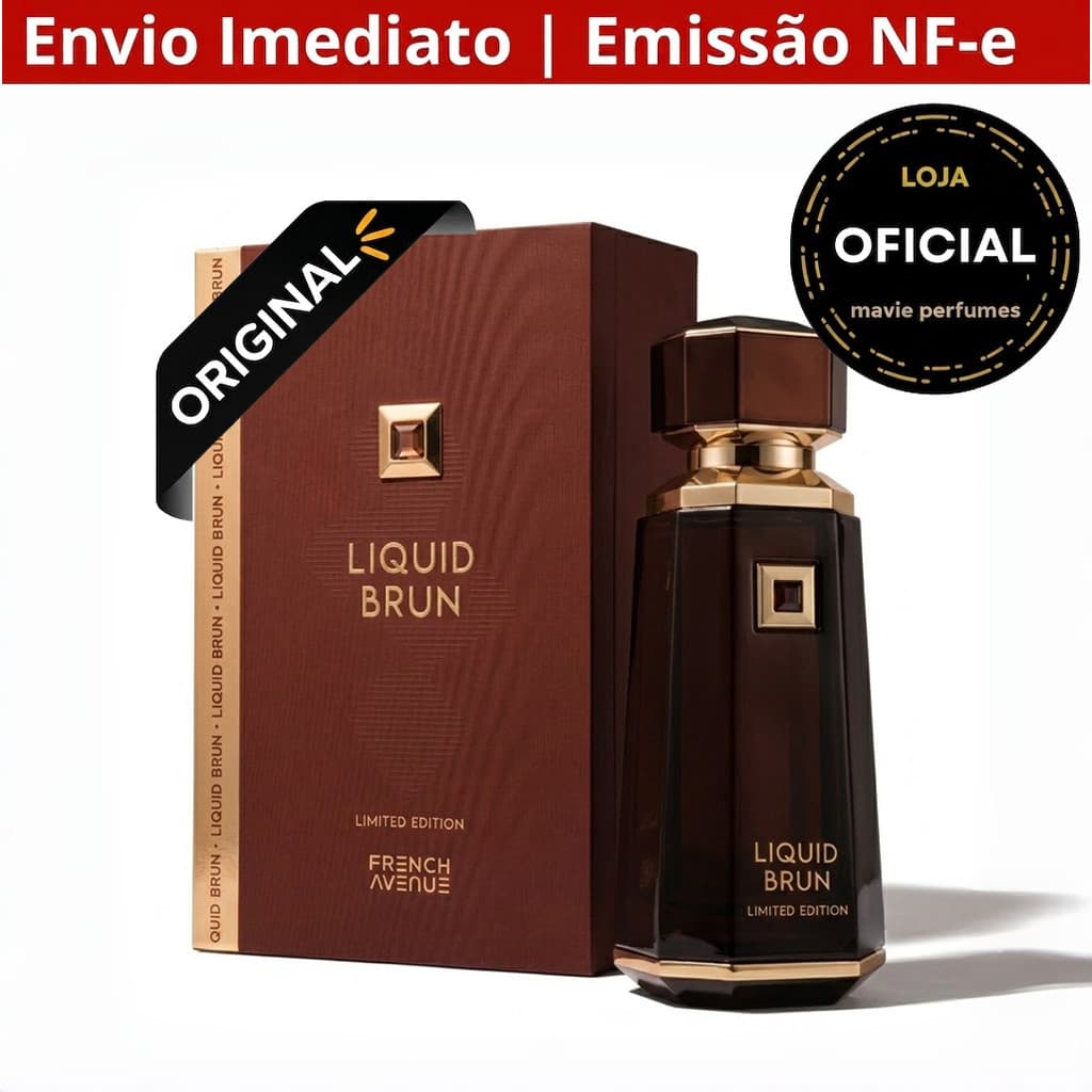 ⚡Frete Grátis French Avenue Liquid Brun EDP Masculino 100ml Original Perfume