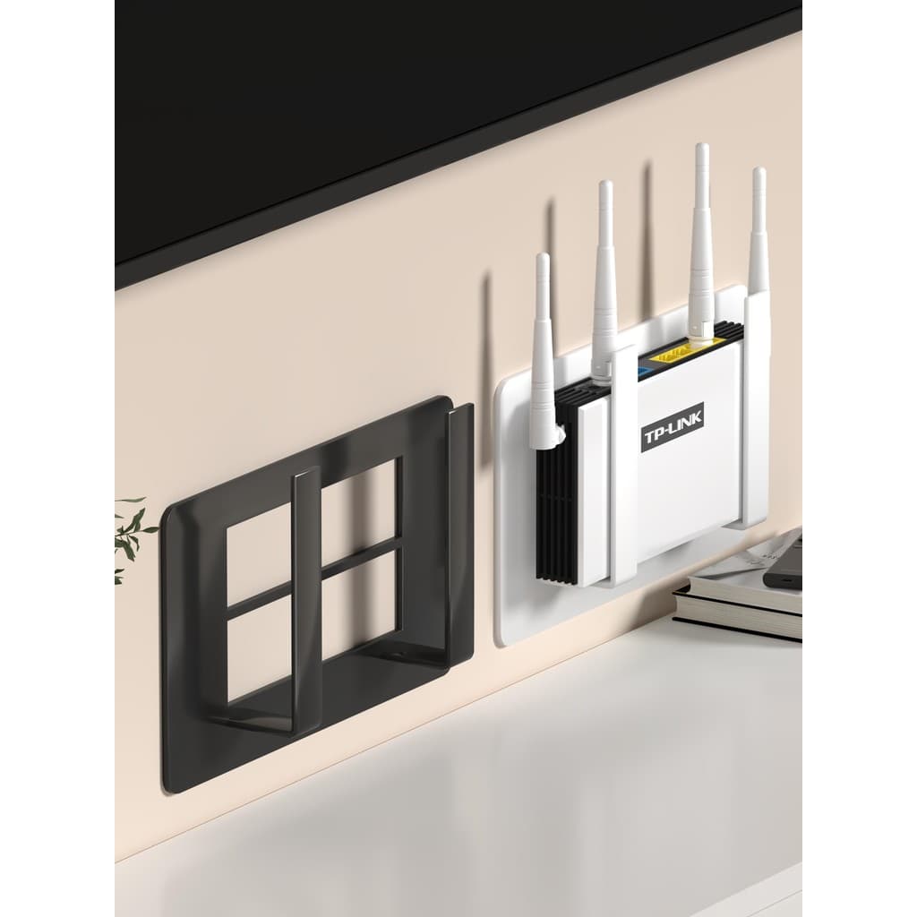 Rack de roteador TV caixa superior rack wifi luz gato caixa de armazenamento de parede sem perfuração suporte de suspens