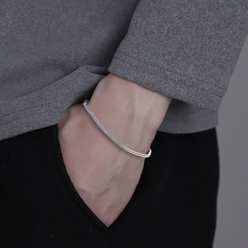 pulseira pulseira masculina Pulseira de aço de titânio meninos homens mulheres mão corda simples generoso na moda nicho