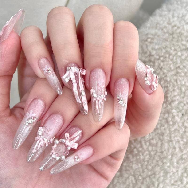 Warmwing 1 Pçs Arco De Silicone Molde Da Arte Do Prego Estilo Bowknot Alta Transparente 3D Modelo Charme DIY Manicure Es