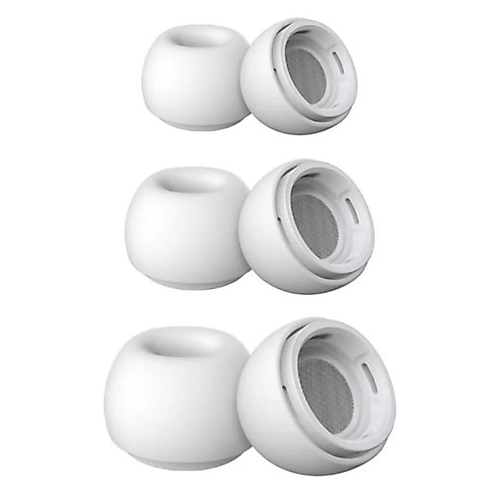 Kit 3 Pares Adaptador Borracha P M G P/ AirPods Pro Com Tela Borrachinha