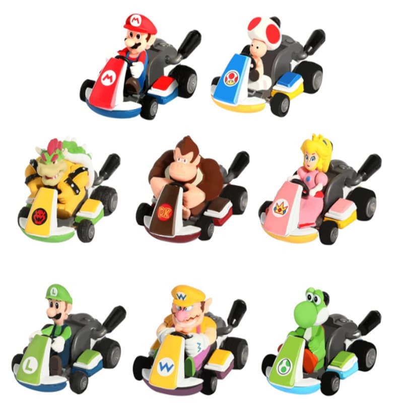 Boneca Anime Luigi Yoshi Kart Carro De Brinquedo