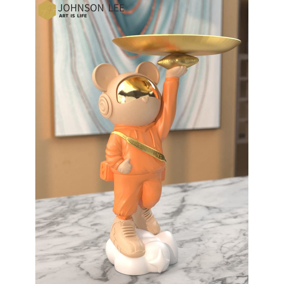 Criativo astronauta chave ornamentos de armazenamento entrada casa decoração Desktop astronauta presente