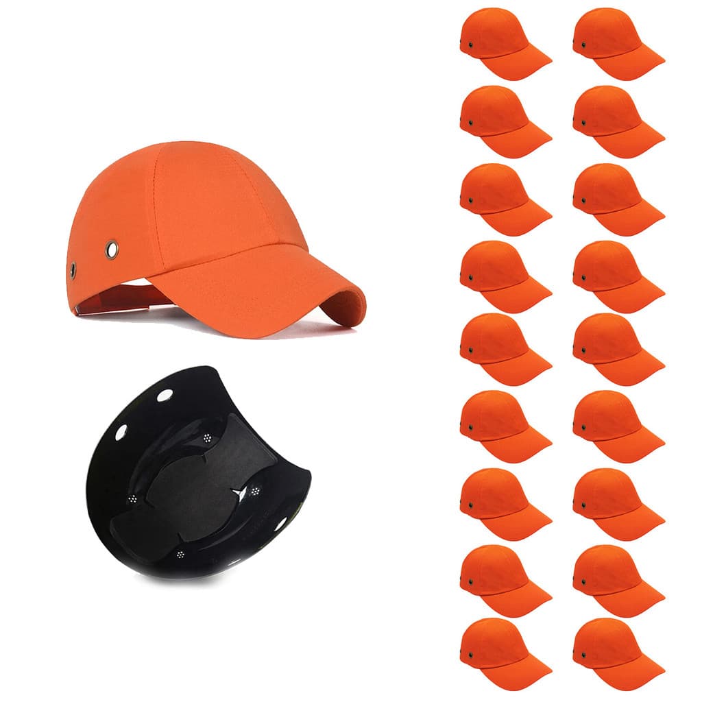 Bone com Capacete Seguranca EPI Kit 18 Uni Obra Construcao Reparo Oficina Trabalho Casquete Protecao Resistente