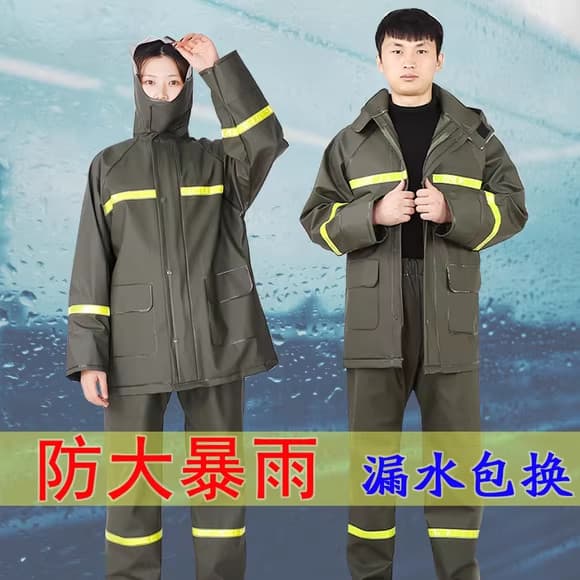 Capa de chuva calças de chuva terno masculino engrossado à prova dwaterproof água adulto corpo inteiro à prova de chuva