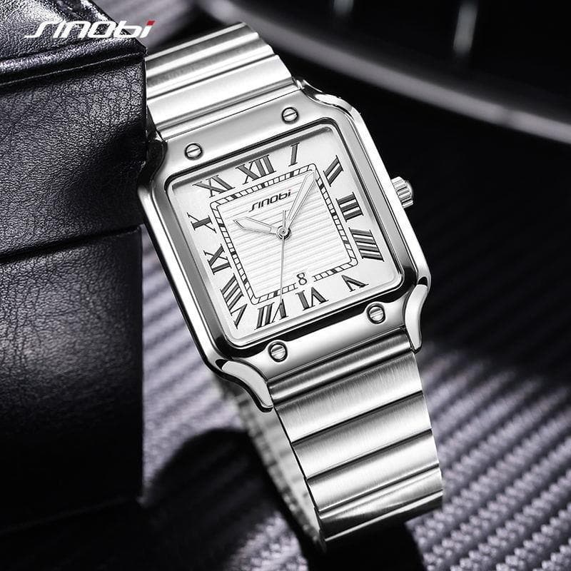 Relógio de quartzo masculino relógio de negócios romano quadrado relógio luminoso à prova dwaterproof água Guangzhou rel