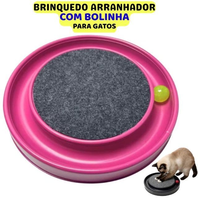 Brinquedo Arranhador Interativo para Gatos com Bolinha