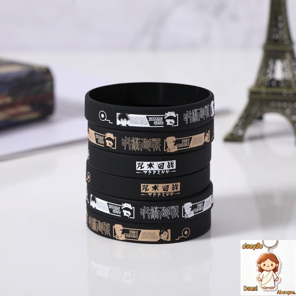 Pulseira Esportiva De Silicone Jujutsu Kaisen Anime