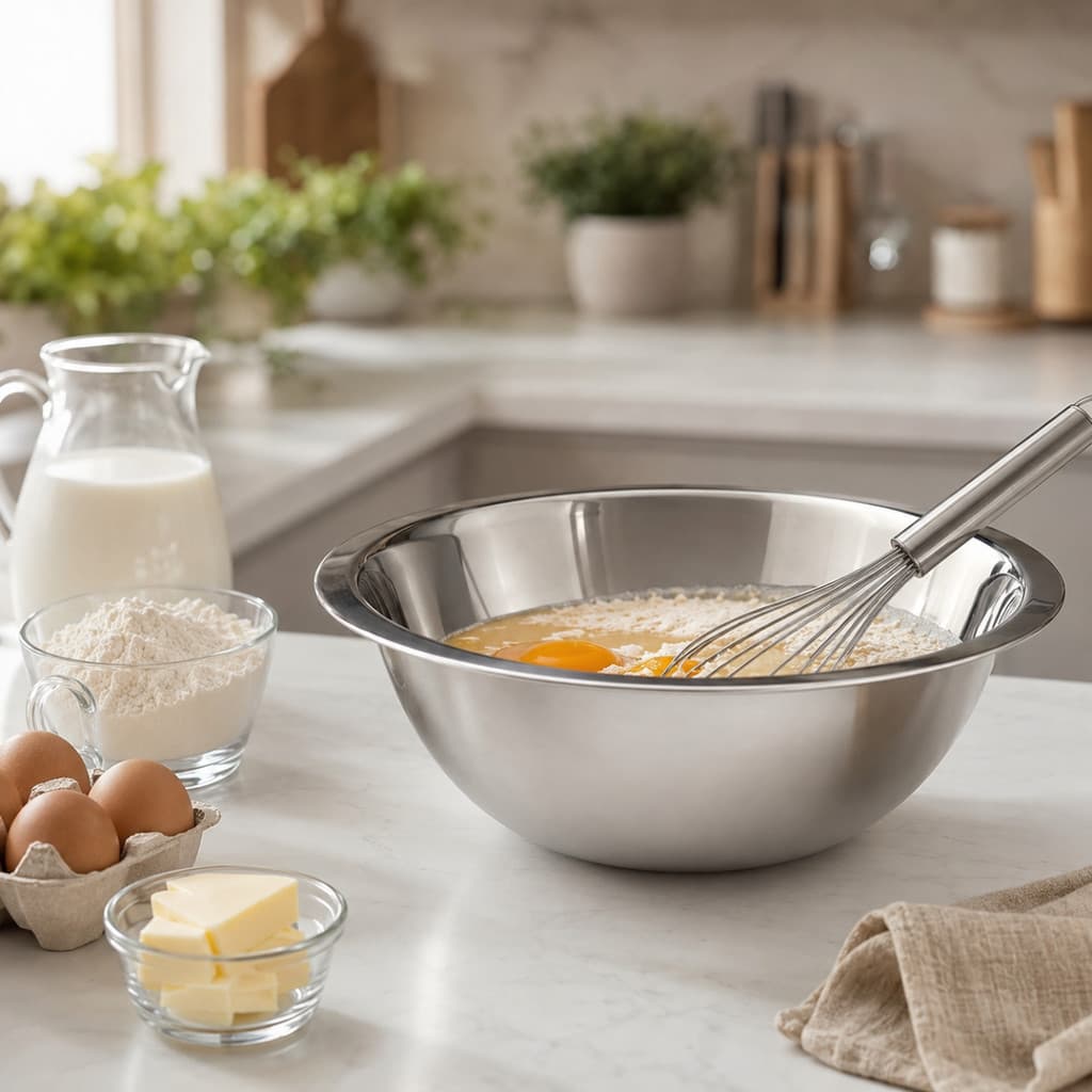 Tigela Aço Inox 2 Litros 24cm Saladeira Multiuso Bowl Profissional Cozinha Gourmet