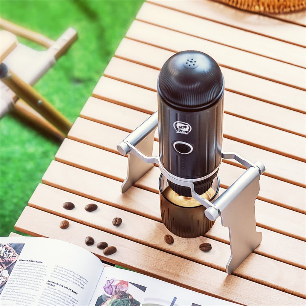 Acessórios suporte da máquina de café ao ar livre doméstico pequena Mini cápsula máquina café viagem carro aquecimento e