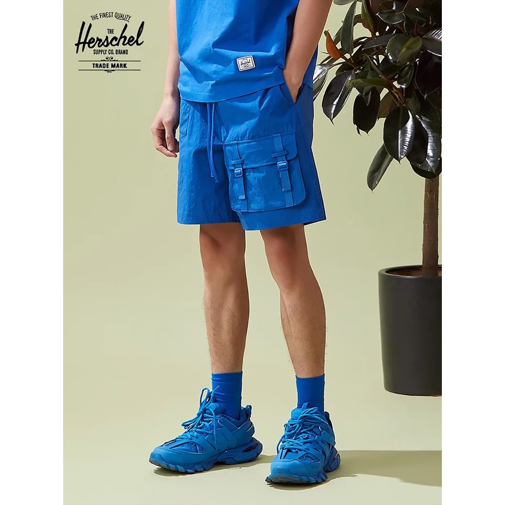 Herschel Herschel Pocket Cropped Calças Homens Shorts de Treinamento Mulheres Calças Esportivas
