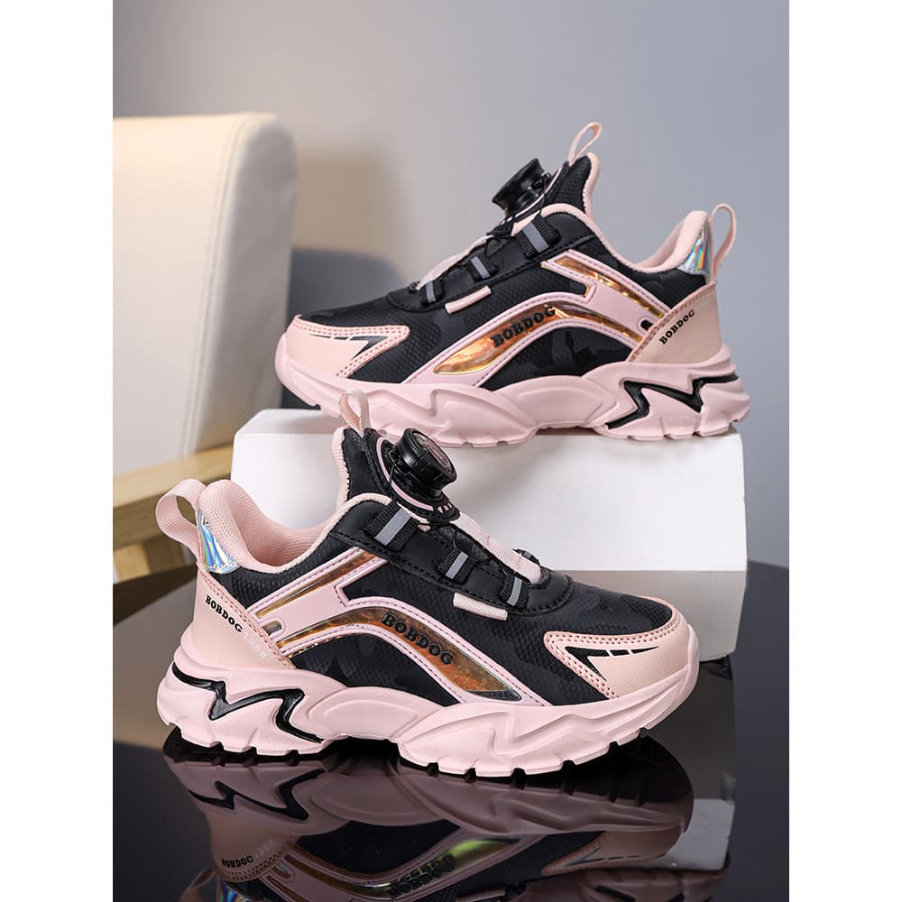 Bobo meninas sapatos primavera outono estilo 2025 novo estilo respirável sola macia sapatos esportivos infantis meninas