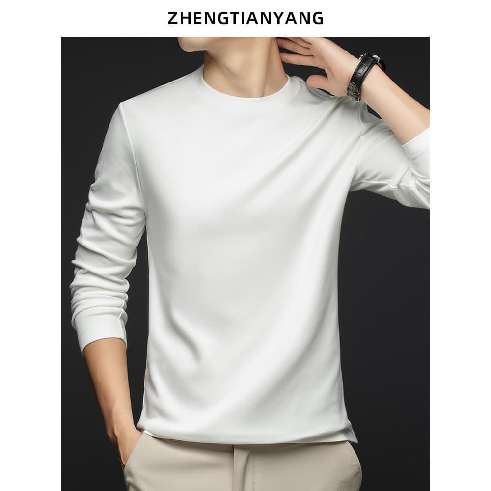 7A antibacteriano aquecimento infravermelho distante Modal manga comprida algodão manga comprida camiseta masculina outo
