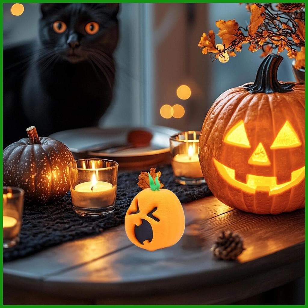 Estatueta Fantasma De Abóboras De Halloween Em Miniatura , Ornamento De Mesa , Estatuetas De Abóbora De Terror , Decoraç