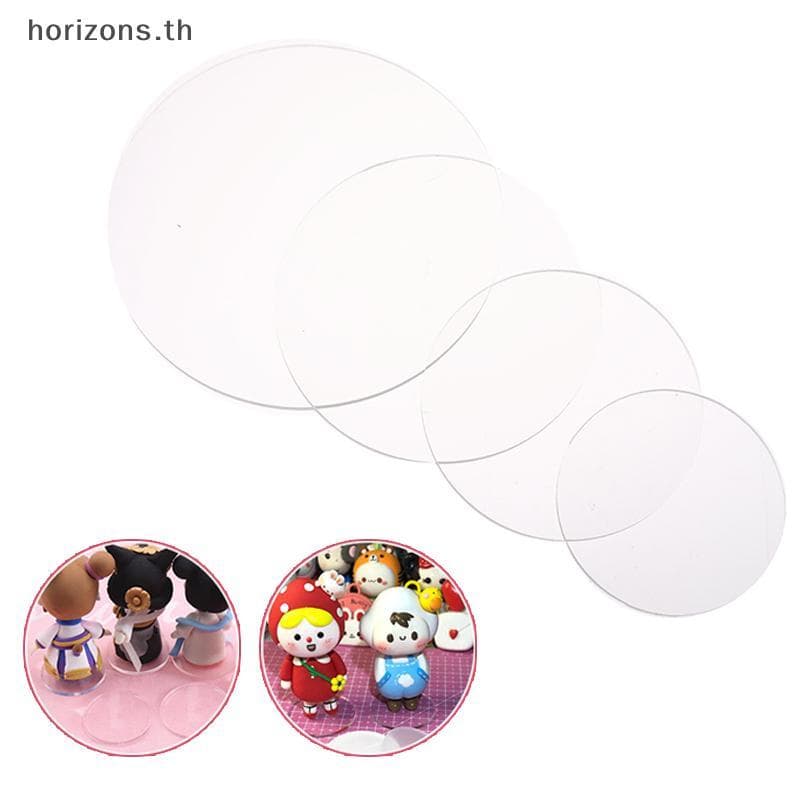 [B & H] 8-15 Cm Figura Boneca Acrílico Transparente Bases Redondas Moldes De Urso Fluido Ferramenta De Escultura De Cerâ