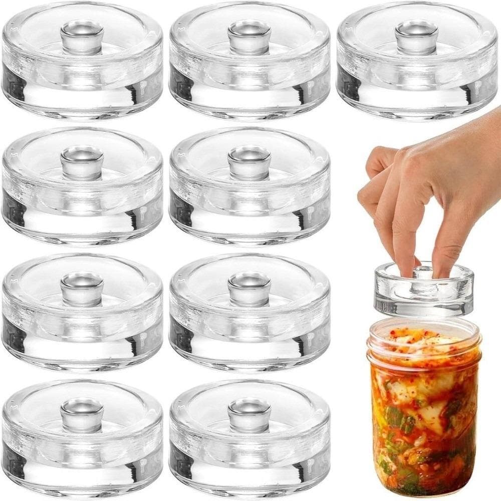 Pesos De Vidro De Fermentação  , Tampa De Frasco De Pedreiro De Boca Larga Transparente E Pesada , Redonda