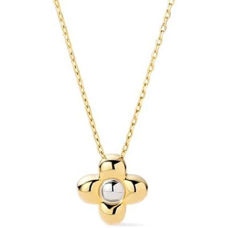 Colares Com Pingente Ana Luisa Para Mulheres-Colar Banhado A Ouro 14K E Ródio Prateado-Pérola , Coração , Círculo , Pedr