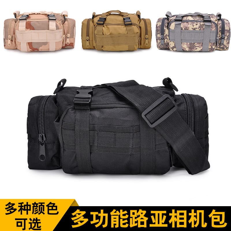Bolsa de equipamento de pesca multifuncional viagem ao ar livre camuflagem Oxford pano MOLLE isca à prova d'água bolsa d
