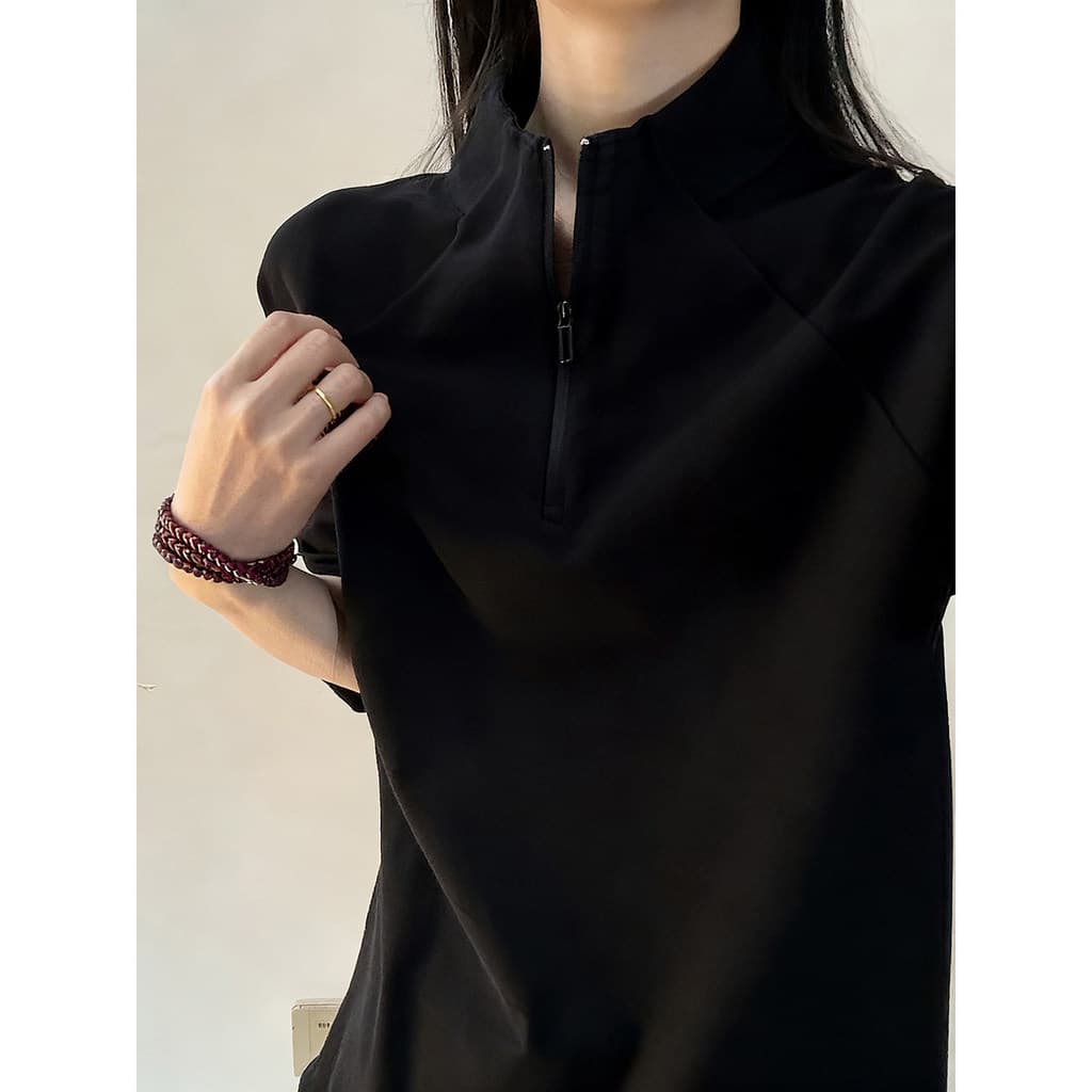 Preto meio zíper alemão veludo camisa de fundo masculino inverno interior meados de gola alta moletom americano Fitness