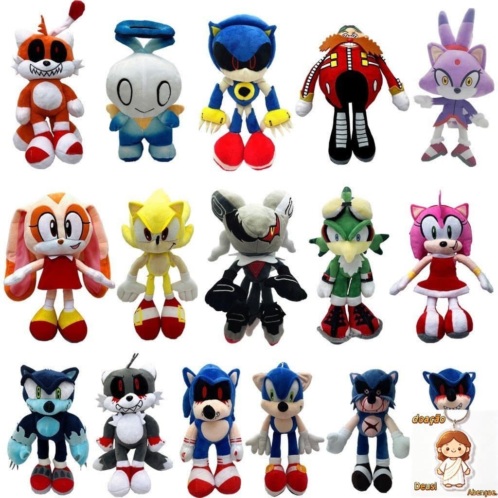 Sonic Brinquedos De Pelúcia EXE Metal Infinito Bonecas Presente Para Crianças Decoração Casa QS5