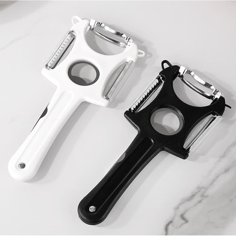 Utensílio de cozinha ralador descascar faca multifuncional descascador três-em-um descascador de aço inoxidável plaina d