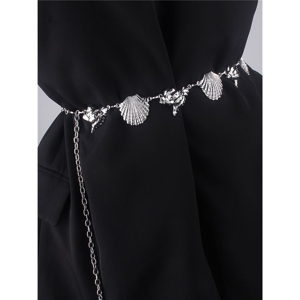 Cinto de vestido acessórios femininos saia verão All-Match Metal cintura corrente trançada decoração ins Jeans acessório