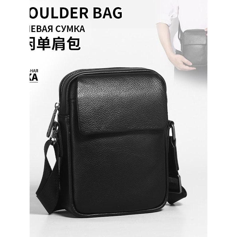 Bolsa de ombro masculina de alta qualidade, bolsa pequena de couro genuíno, bolsa mensageiro masculina, bolsa de ombro p