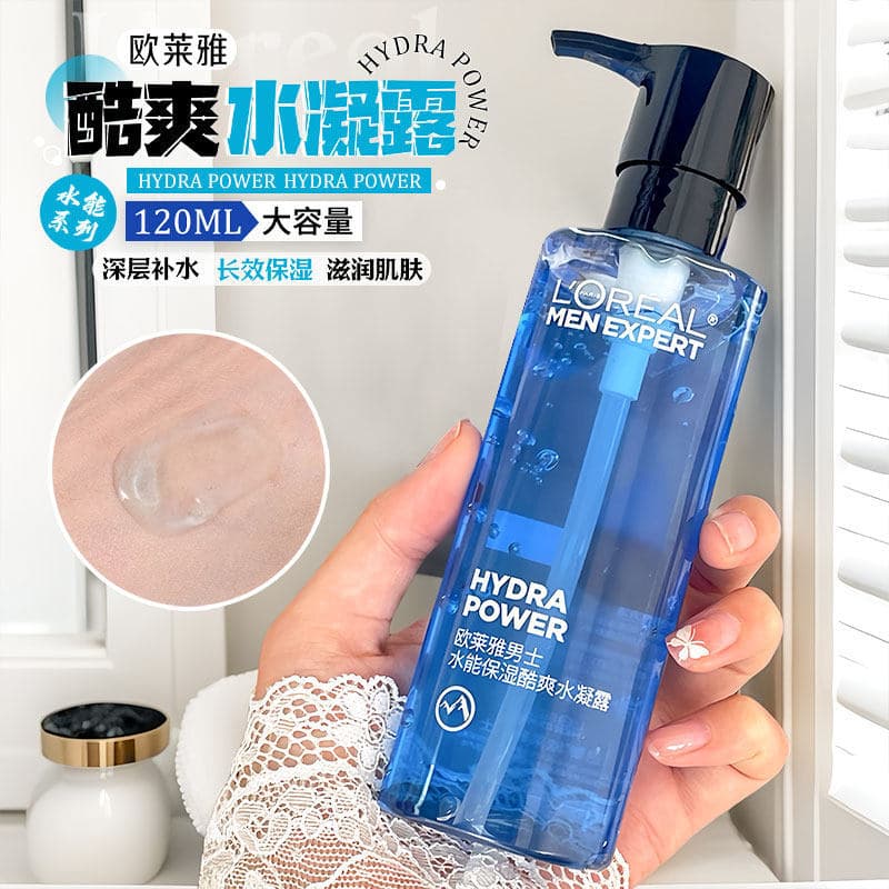 L'Oreal Gel de Água Masculino Refrescante Creme Hidratante Hidratante Hidratante Encolher Poros Água Pode Toner 120ML