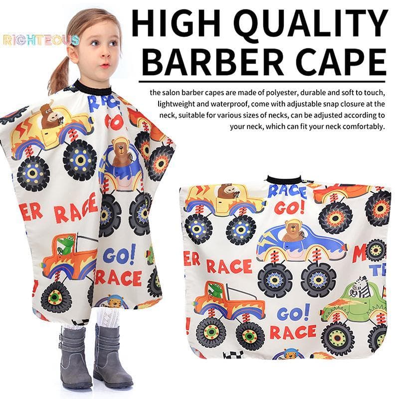 Rightrous Crianças Dos Desenhos Animados Carro Corte De Cabelo Cabeleireiro Capa Profissional Salão Barbeiro Envoltório