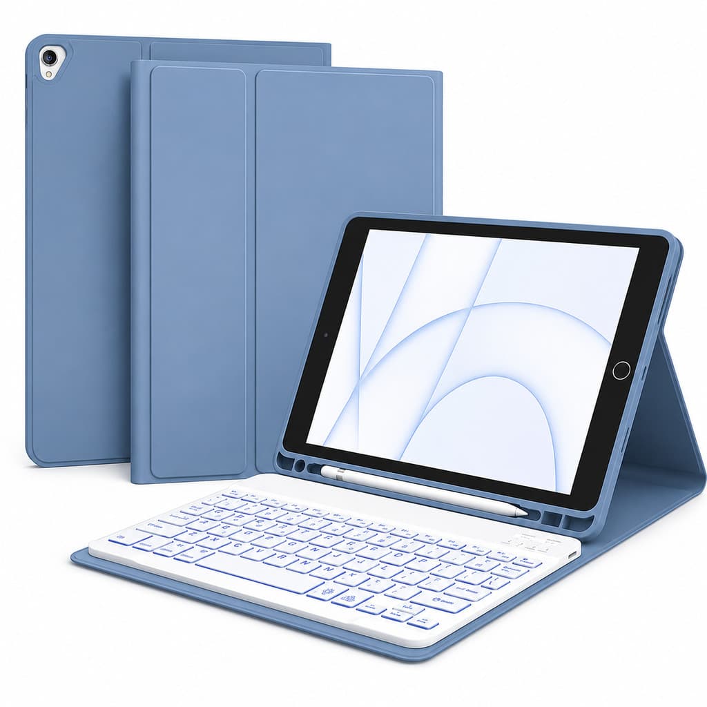 Capa iPad com Compartimento para Caneta Teclado ABNT2 Iluminado Bluetooth 11 A16 10ª 10.9 A3354 A3355