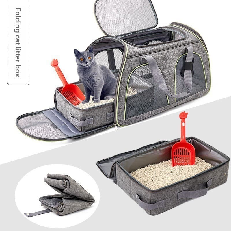 Caixa De Areia Dobrável Para Gatos , À Prova D'água De Vazamento , Resistente Sujeira , Viagem Ao Ar Livre , Portátil ,