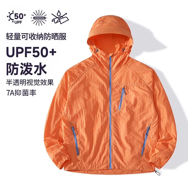 Comércio exterior cauda bens verão contraste cor Casual protetor solar roupas das mulheres dos homens casais UPF50 + pod