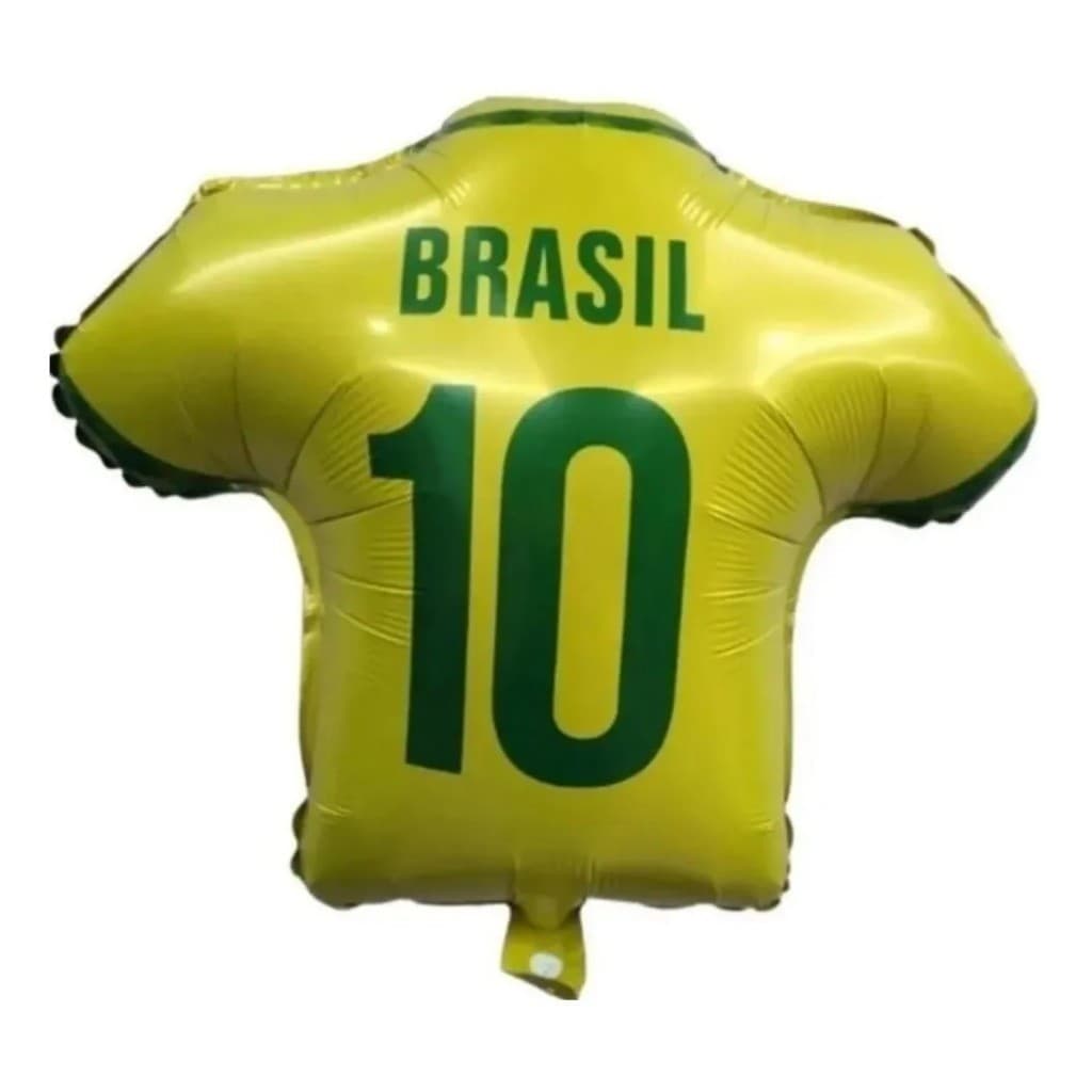 Balão Metalizado Camisa 10 Copa Brasil – Decoração Temática Futebol