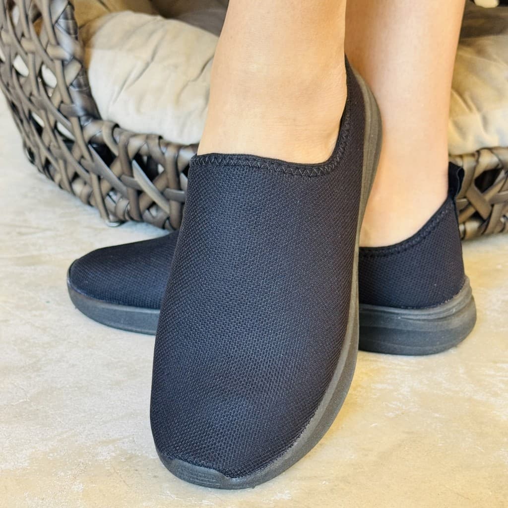 Tênis Feminino Casual Leve Tecido Respirável Confortável Sem Cadarço Para o Dia a Dia