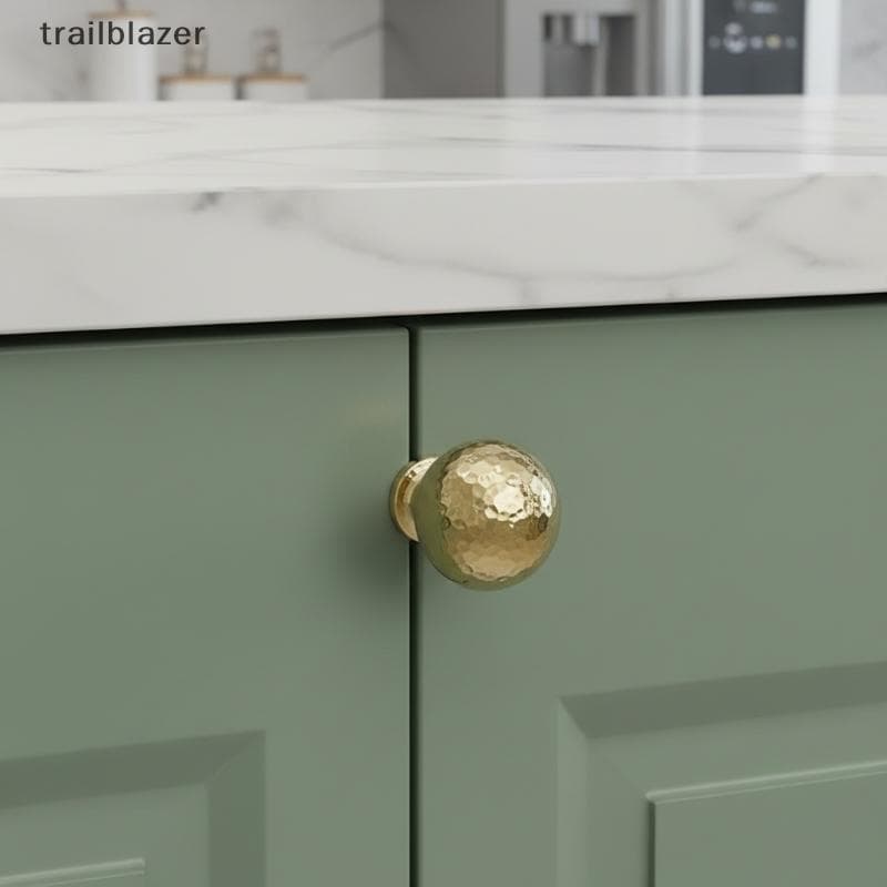 Bola De Bronze Móveis Puxar Alças Mão-Forjado Martelo Armário Porta Gaveta Botão Cozinha Guarda-Roupa Puxa