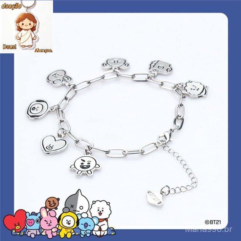KPOP BTS Bracelet BT21 Couple Korean Version Alloy Cartoon