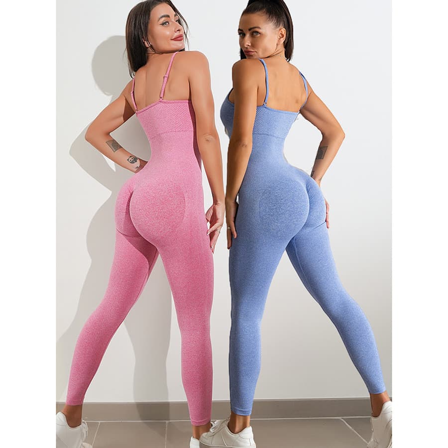 Macacão Modelador Plus Size Fitness Yoga Sem Costura Costas Descobertas para Mulheres, Macio Elástico Controle Abdominal