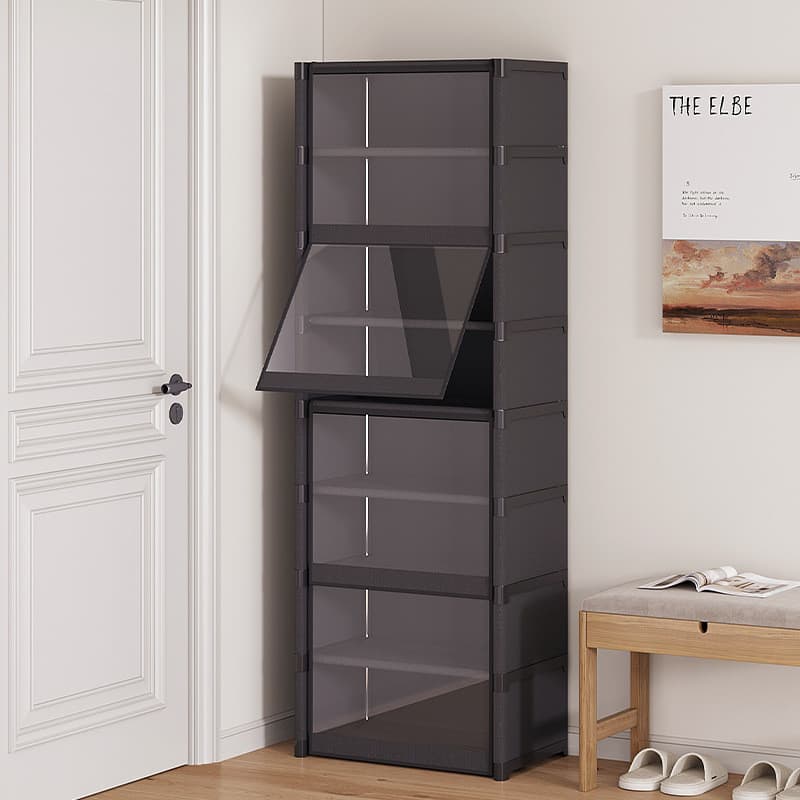 [Novo produto] Sapateira multicamadas porta doméstica forte durável Anti-poeira transparente sapateira dormitório armári