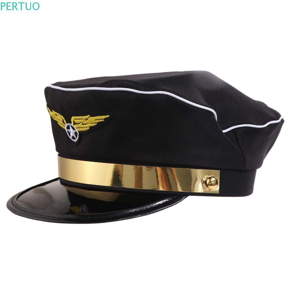 Boné Da Força Aérea PERTUO , Chapéu Piloto Marinha Com Tema De Companhia , Vestido Extravagante De 3 Cores , Uniformes M