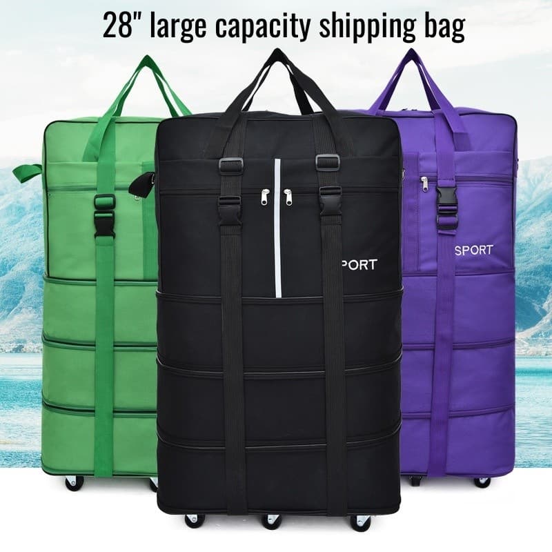 [Rodas 360 Graus] JMY Mala Dobrável de Viagem/Bagagem Grande/Bolsa de Transporte de Avião