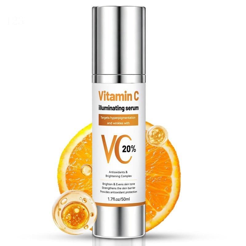 Sérum de Vitamina C para o Rosto, Sérum de 20% de Vitamina C para Pele Madura e Envelhecida, Sérum Facial Suave Anti-Ida