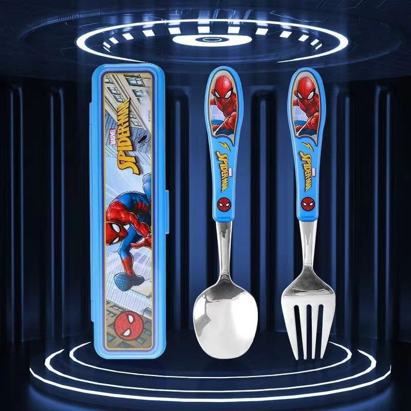 Novo Disney Marvel Homem-Aranha Capitão América De Ferro Portátil 304 Conjunto De Talheres De Aço Inoxidável VS BDYH