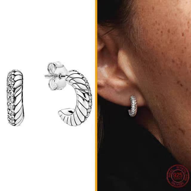 Brincos de prata S925, brincos unissex, presente de joia de moda K4LQ 6OYA
