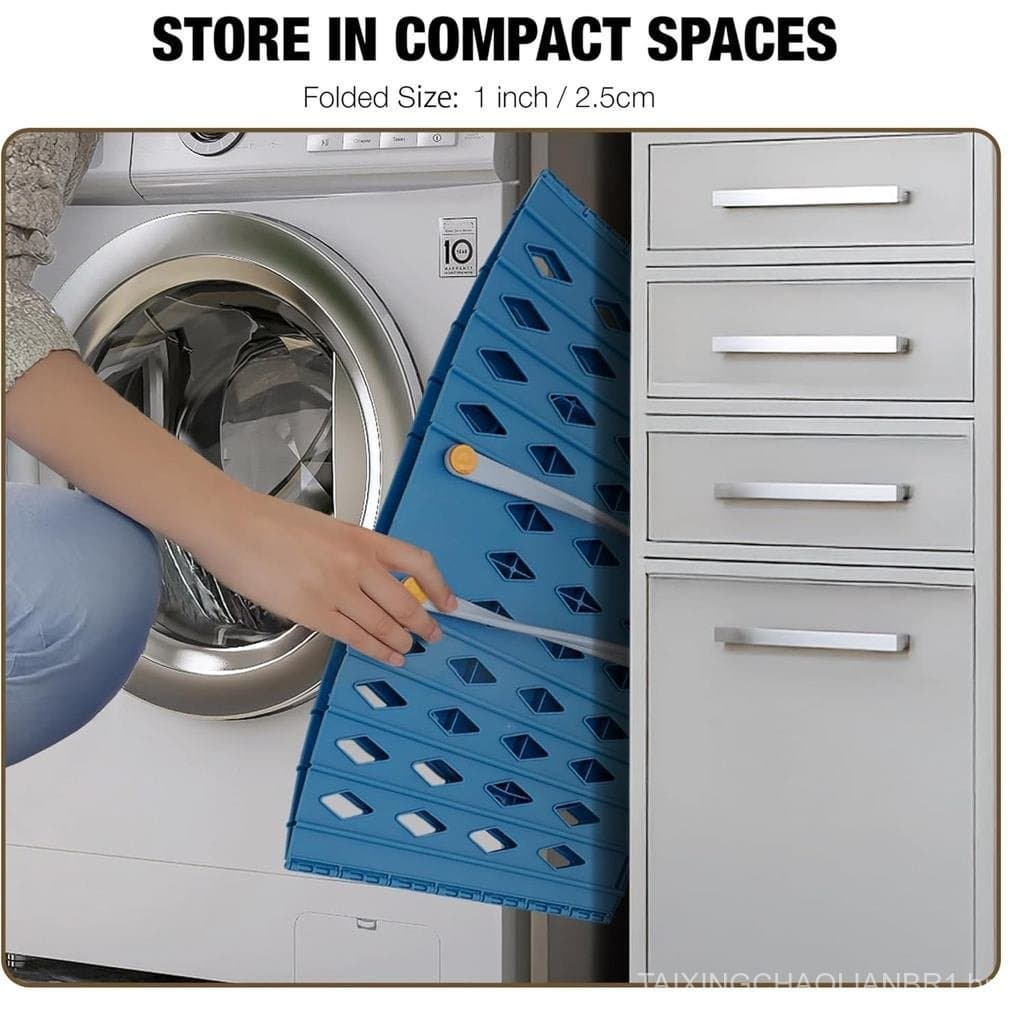 Cesto de Roupa Suja Dobrável - Cesto Durável para Organização de Ambientes, Conjunto de Cestos de Roupa Suja Azuis - 45L