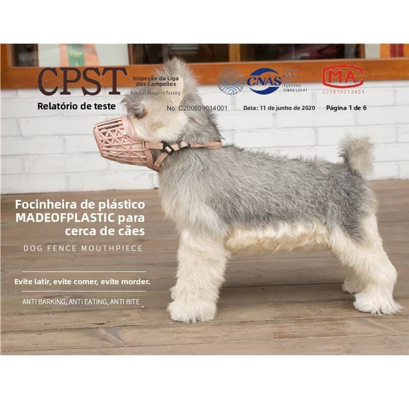 Protetor Bucal para Cachorro PP Anti-Mordida Anti-Latido Evita Ingestão Máscara Proteção Passeio Pet